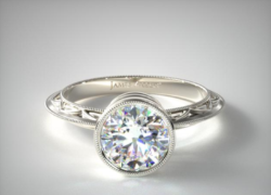 engagement ring settings - bezel set engagement rings