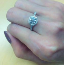 Classic Halo Diamond Engagement Ring