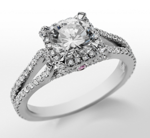 Monique Lhuillier Halo Engagement Ring