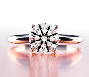 Four Prong Platinum Solitiare Engagement Ring