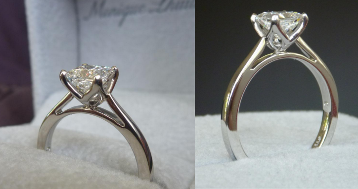 Monique lhuillier cathedral solitaire engagement ring discount