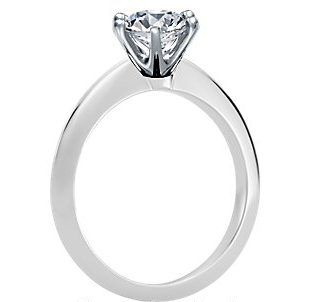 Blue Nile's Six-Prong Nouveau Knife Edge Solitaire Engagement Ring