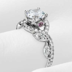 Monique Lhuillier floral engagement ring