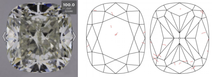 7.07 Ct. I-VS2 cushion modified brilliant