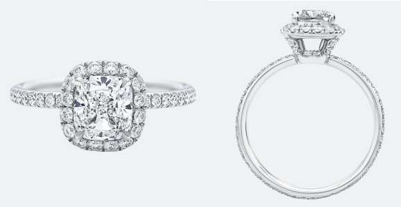 'The One' Cushion-Cut Diamond Micropavé Engagement Ring