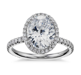 Blue Nile Studio Oval Cut Heiress Halo Diamond Engagement Ring