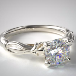 PLATINUM WRAPPED HEARTS BOMBAY ENGAGEMENT RING