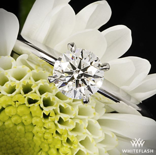 Whiteflash diamond engagement ring