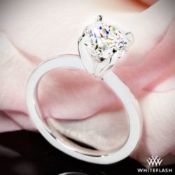 Platinum Whiteflash Promettre Solitaire Engagement Ring