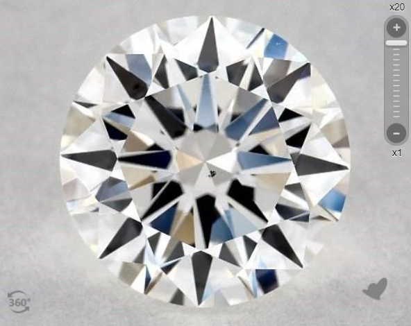 diamond clarity - a somewhat eye-clean SI1 diamond