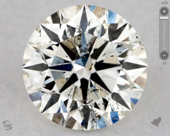 diamond clarity - not eye-clean SI2